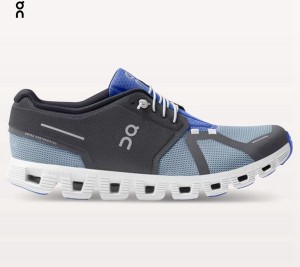 Men's On Cloud 5 Push Sneakers Blue | 8643927-AG