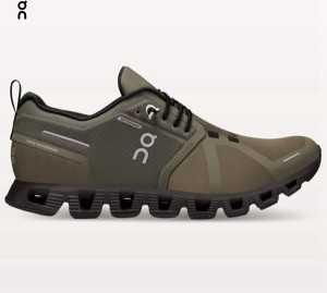 Men's On Cloud 5 Waterproof Sneakers Olive | 5789012-WY