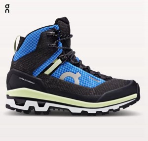 Men's On Cloudalpine Waterproof Hiking Boots Black / Blue | 5614283-UW