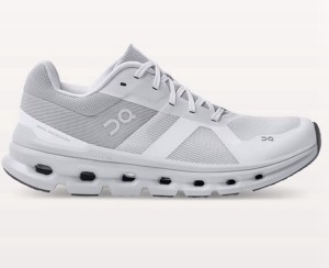 Men's On Cloudrunner Wide Road Running Shoes White | 1903475-WO