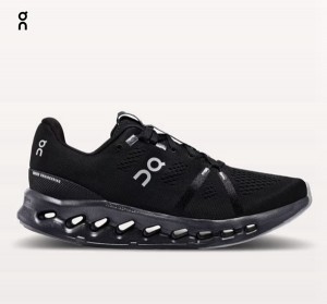 Men's On Cloudsurfer Road Running Shoes Black | 4986512-DL