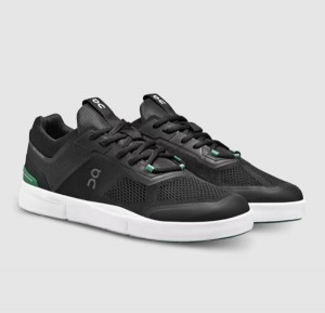 Men's On The Roger Spin Sneakers Black | 6520374-EB