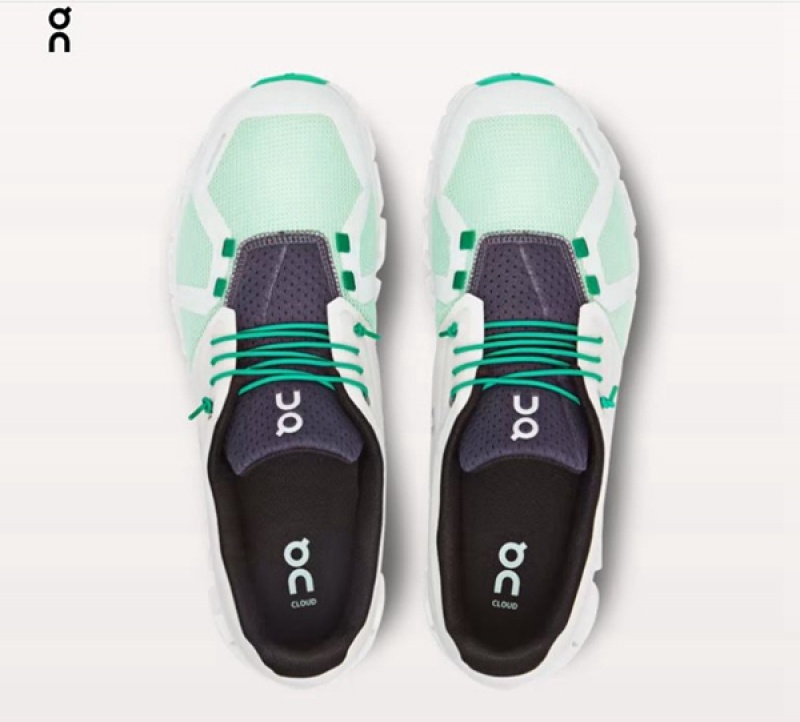 Men's On Cloud 5 Push Sneakers Green | 7368495-WF