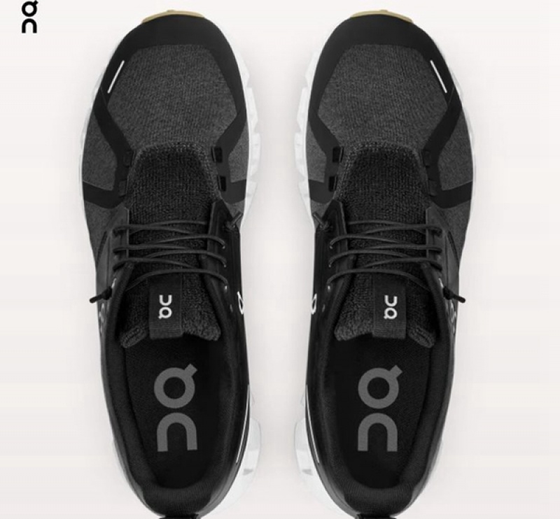 Men's On Cloud 5 Terry Sneakers Black | 5907612-KD