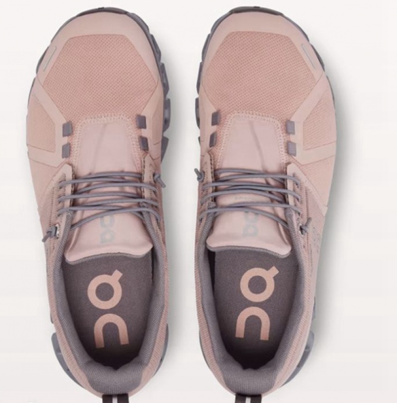 Men's On Cloud 5 Waterproof Sneakers Rose | 0326489-FO