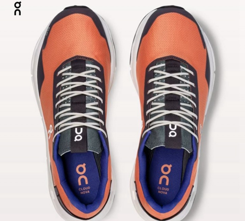 Men's On Cloudnova Form Sneakers Orange | 4508367-IO