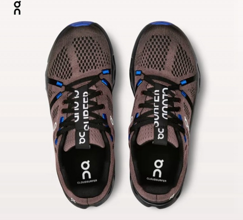 Men's On Cloudsurfer Road Running Shoes Black | 9473621-XZ