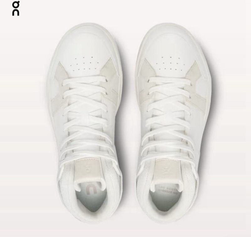 Men's On The Roger Clubhouse Mid Sneakers White | 6921034-CT